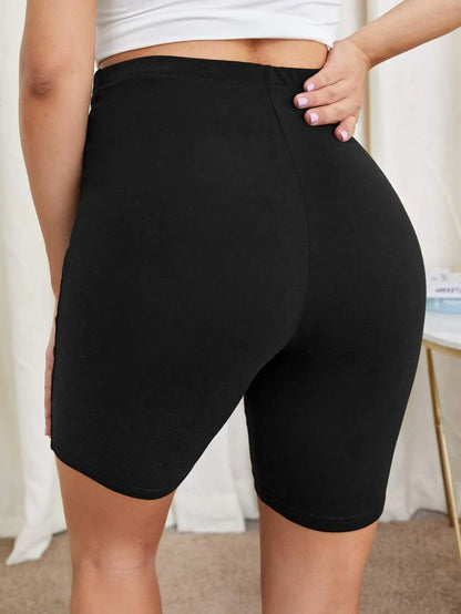 Maternity Wide Waistband Biker Shorts - High Stretch Pregnancy Activewear
