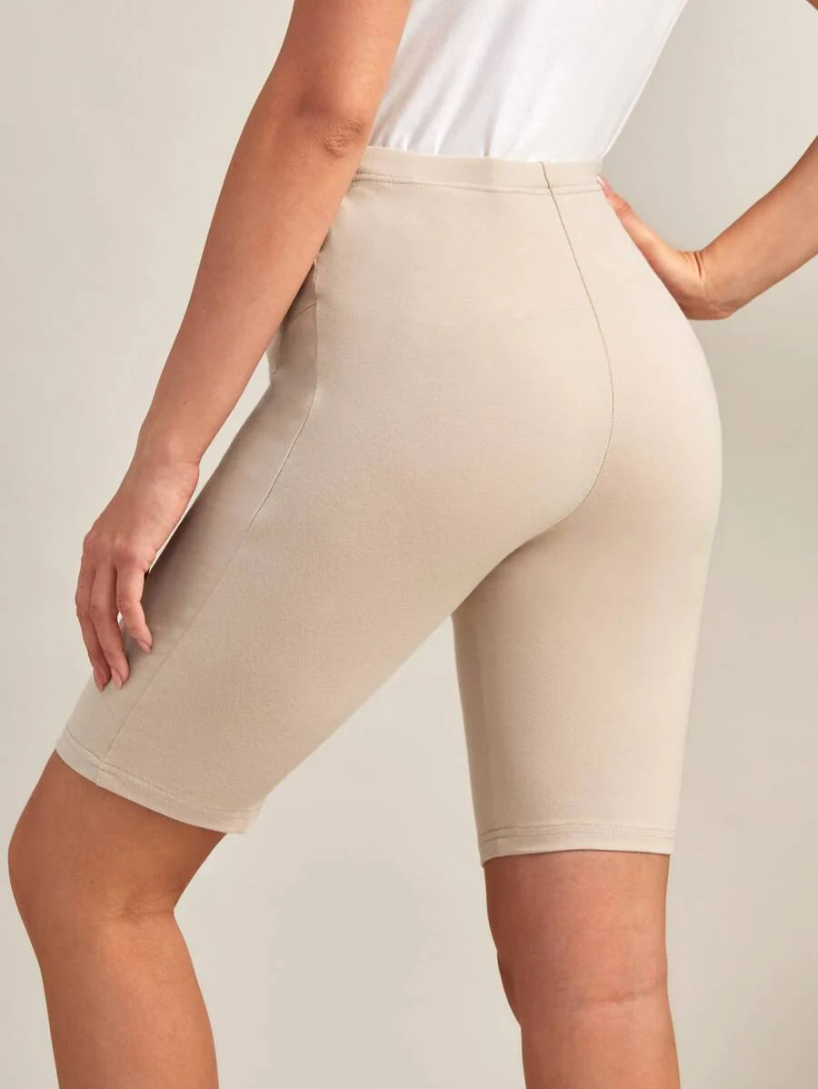 Maternity Wide Waistband Biker Shorts - High Stretch Pregnancy Activewear