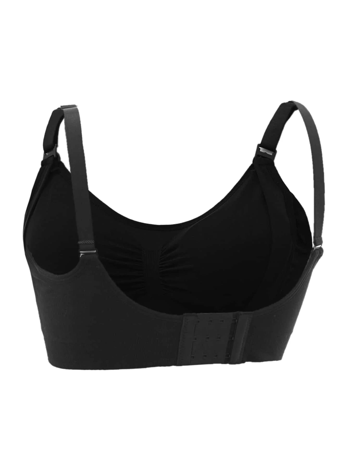 5-Pack Maternity Nursing Bra Set Women Solid Ruched Comfortable Breastfeeding Support Bra