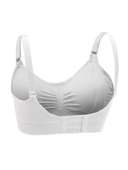 5-Pack Maternity Nursing Bra Set Women Solid Ruched Comfortable Breastfeeding Support Bra