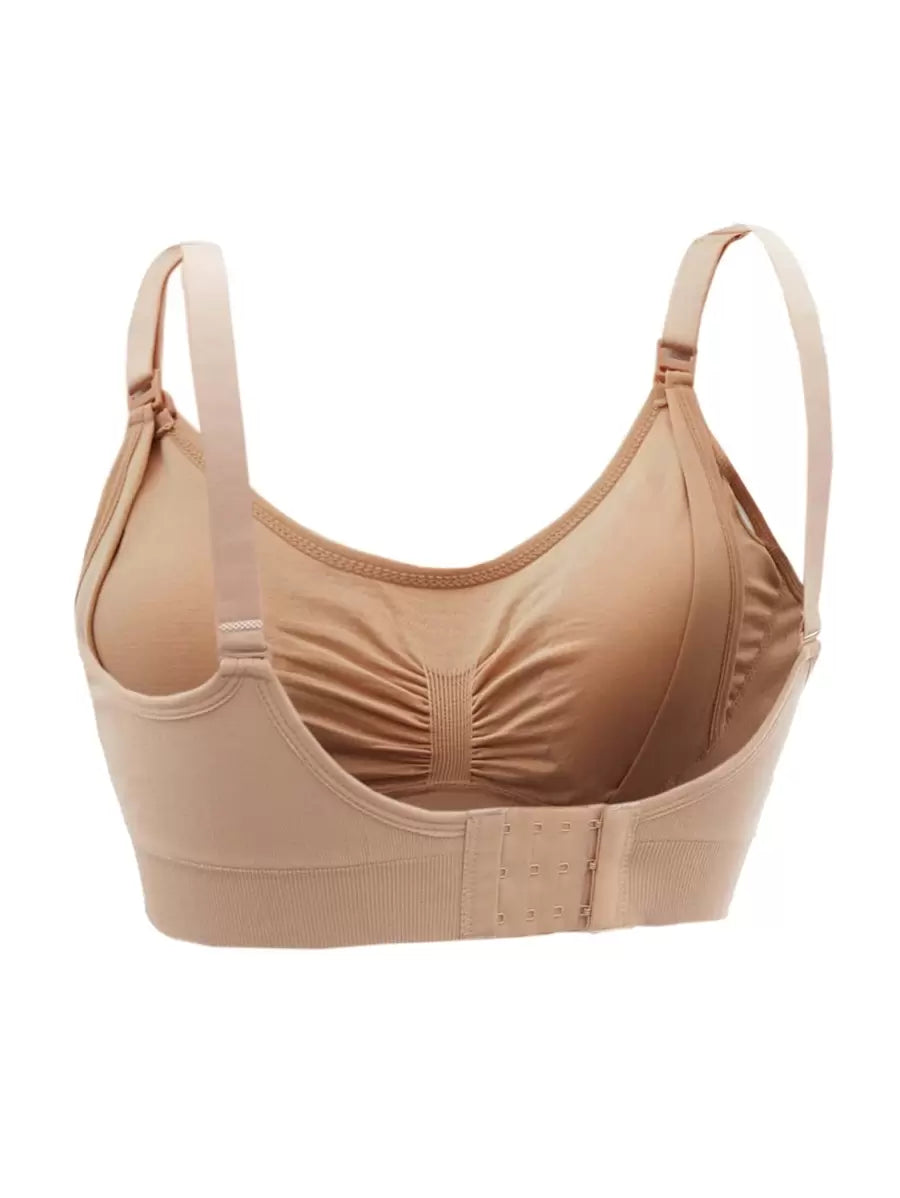 5-Pack Maternity Nursing Bra Set Women Solid Ruched Comfortable Breastfeeding Support Bra