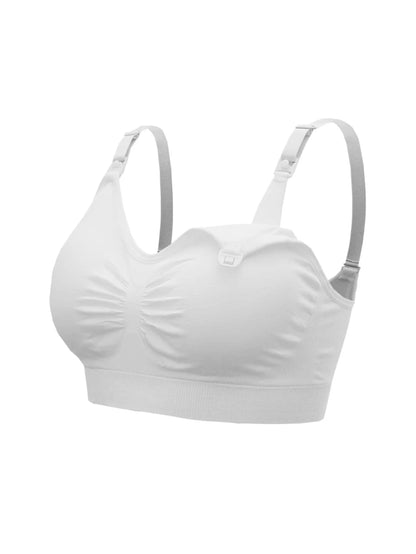 5-Pack Maternity Nursing Bra Set Women Solid Ruched Comfortable Breastfeeding Support Bra