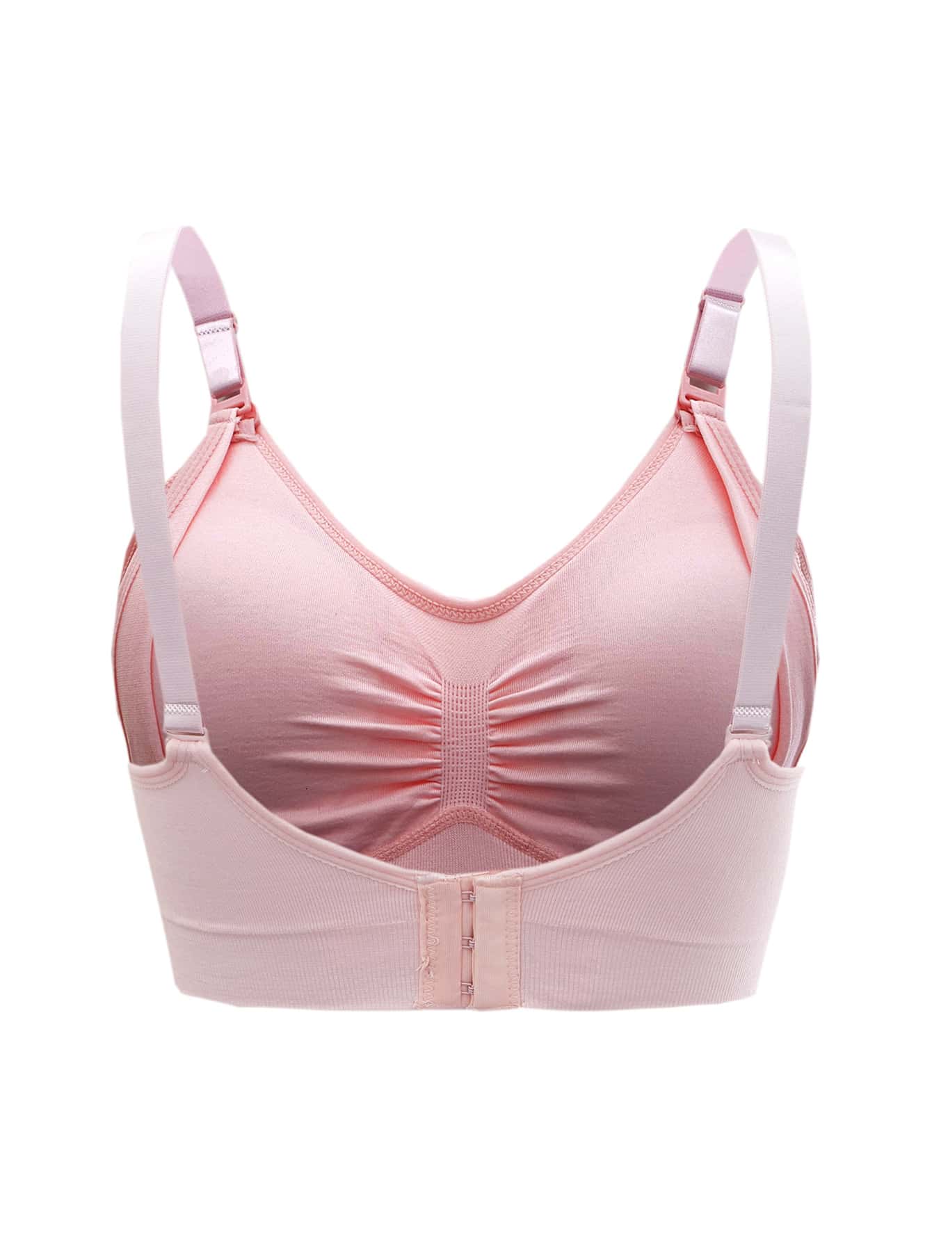 5-Pack Maternity Nursing Bra Set Women Solid Ruched Comfortable Breastfeeding Support Bra