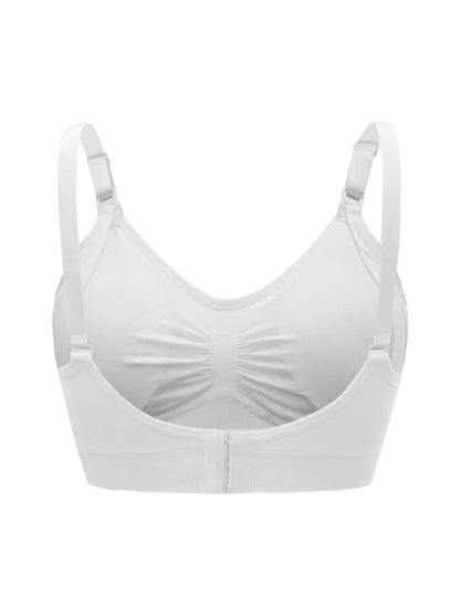5-Pack Maternity Nursing Bra Set Women Solid Ruched Comfortable Breastfeeding Support Bra