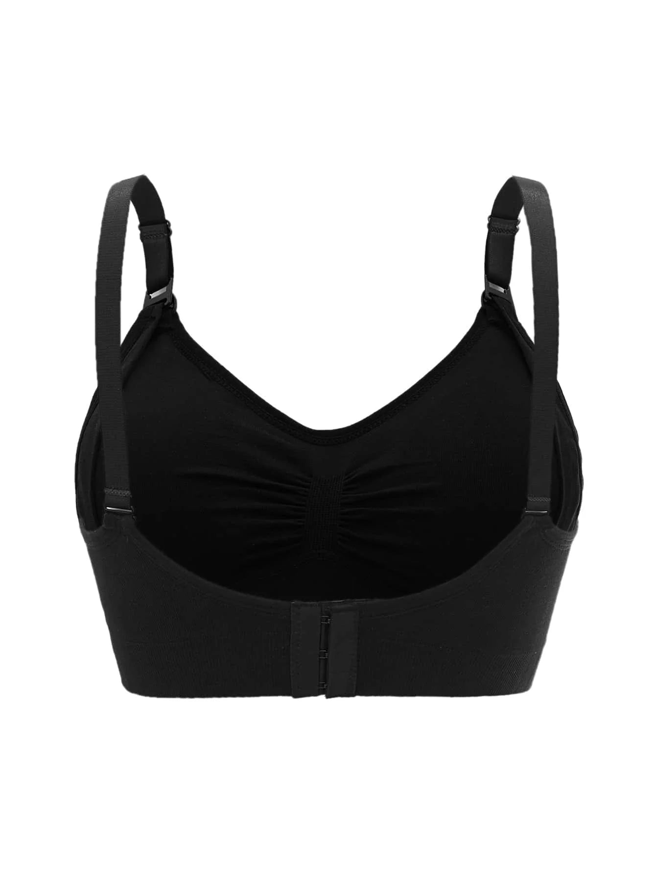 5-Pack Maternity Nursing Bra Set Women Solid Ruched Comfortable Breastfeeding Support Bra