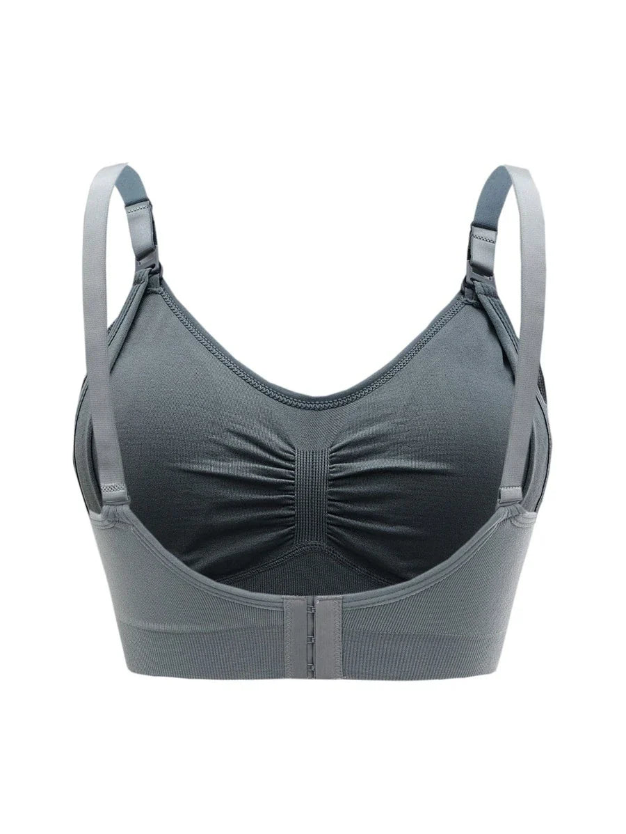5-Pack Maternity Nursing Bra Set Women Solid Ruched Comfortable Breastfeeding Support Bra