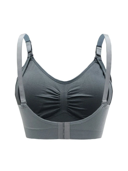 5-Pack Maternity Nursing Bra Set Women Solid Ruched Comfortable Breastfeeding Support Bra