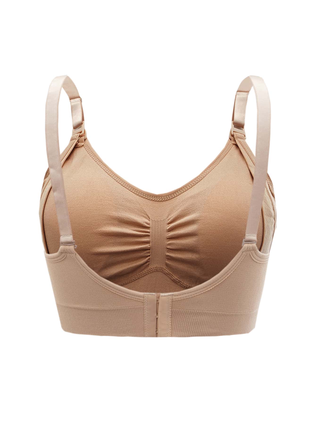 5-Pack Maternity Nursing Bra Set Women Solid Ruched Comfortable Breastfeeding Support Bra