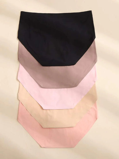 Maternity 5 Pack Solid Panties for Pregnant Women Soft Comfortable High Waist Pregnancy Underwear for Moms