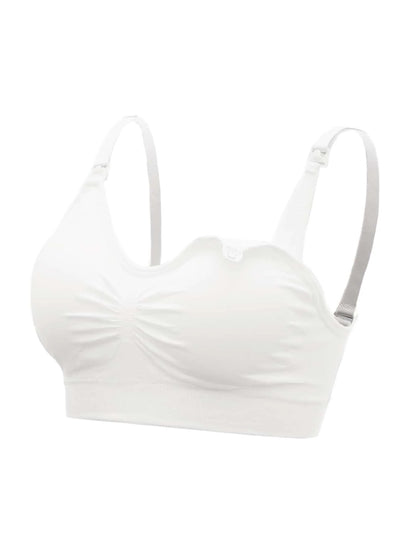 5-Pack Maternity Nursing Bra Set Women Solid Ruched Comfortable Breastfeeding Support Bra