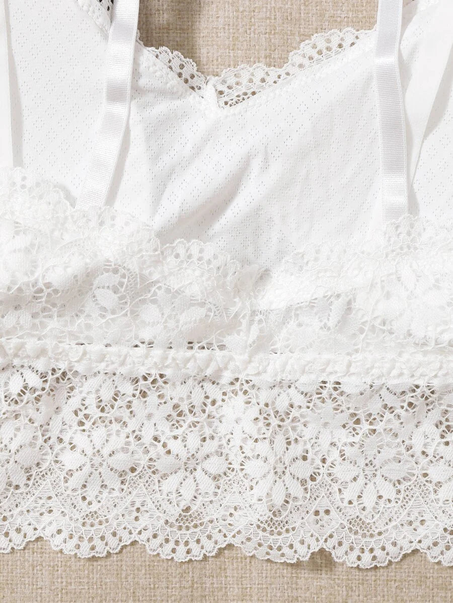 Maternity Bralette Set 2 Pack - Floral Lace Wireless Comfortable Breastfeeding, Nursing Bra