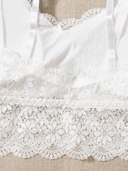 Maternity Bralette Set 2 Pack - Floral Lace Wireless Comfortable Breastfeeding, Nursing Bra