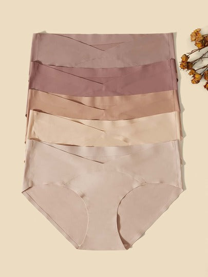Maternity 5 Pack Solid Panties for Pregnant Women Soft Comfortable High Waist Pregnancy Underwear for Moms