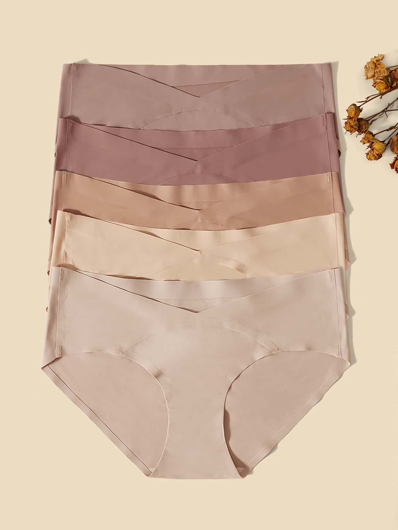 Maternity 5 Pack Solid Panties Soft Comfortable High Waist Pregnancy Underwear for Mothers Everyday Wear
