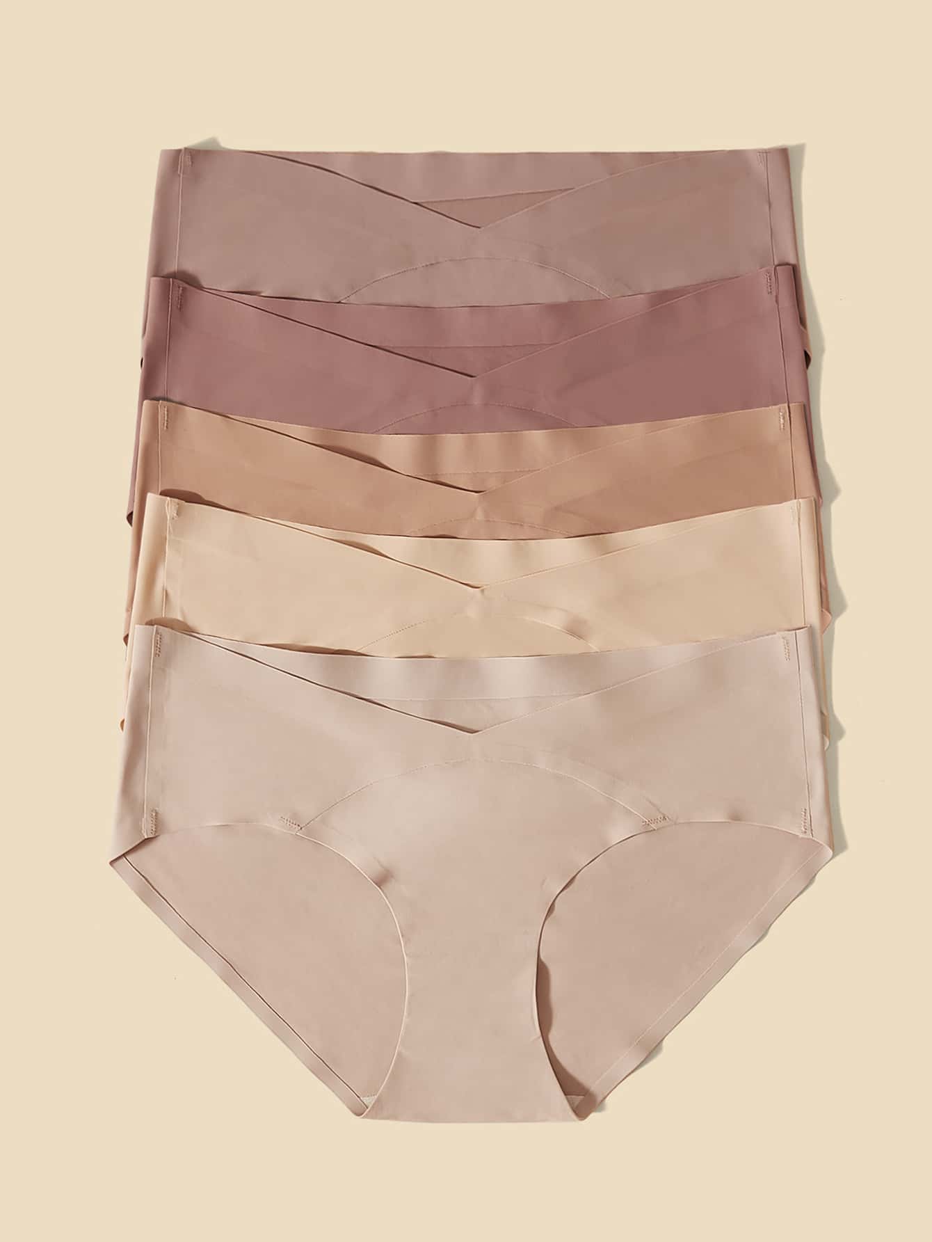 Maternity 5 Pack Solid Panties for Pregnant Women Soft Comfortable High Waist Pregnancy Underwear for Moms