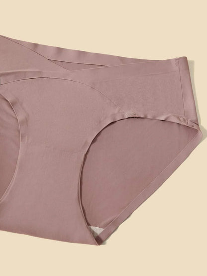 Maternity 5 Pack Solid Panties Soft Comfortable High Waist Pregnancy Underwear for Mothers Everyday Wear
