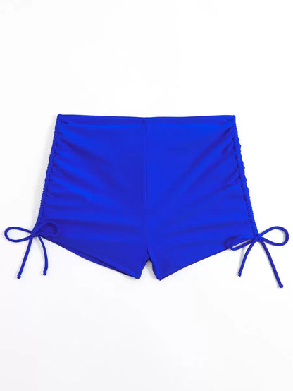 Swim Vcay Summer Beach Drawstring Side Bikini Bottom