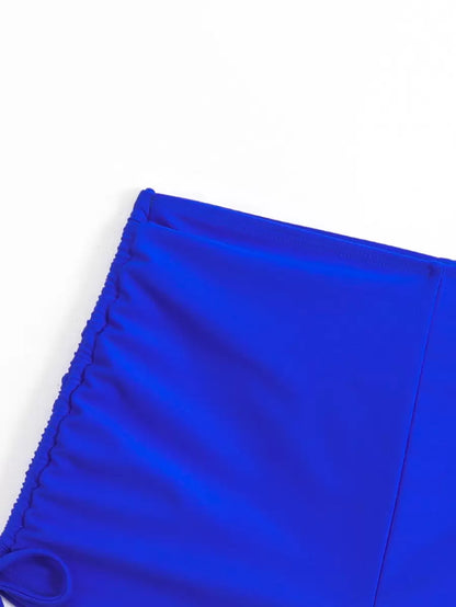 Swim Vcay Summer Beach Drawstring Side Bikini Bottom