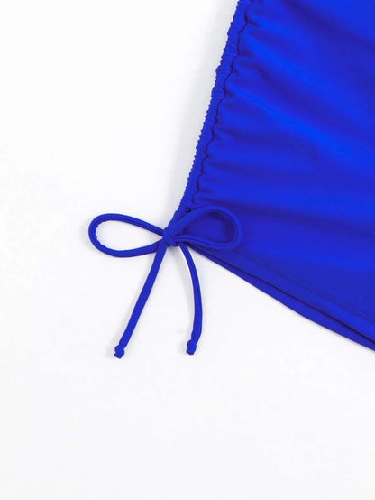 Swim Vcay Summer Beach Drawstring Side Bikini Bottom