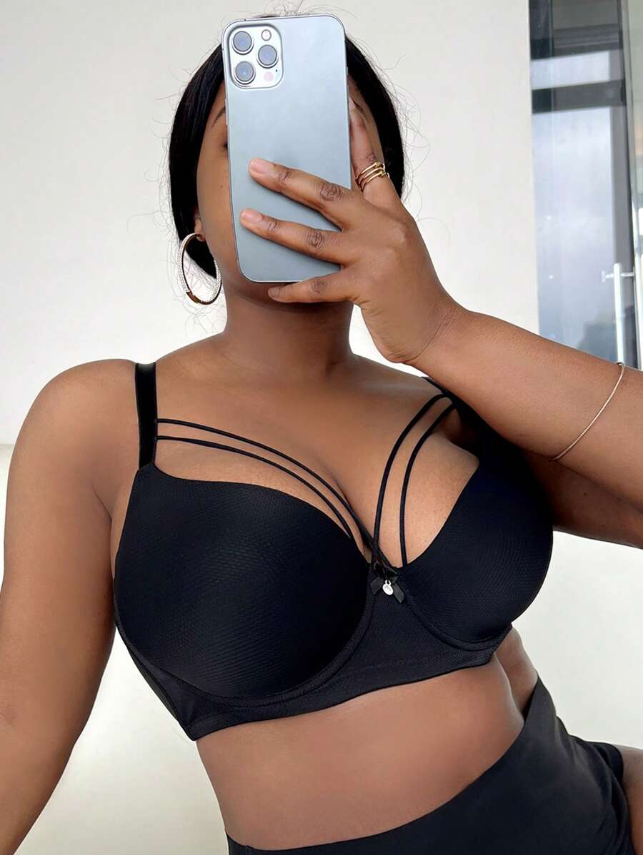 Plus Size High Support Harness Balconette Bra - Lift & Sculpt Maternity Lingerie