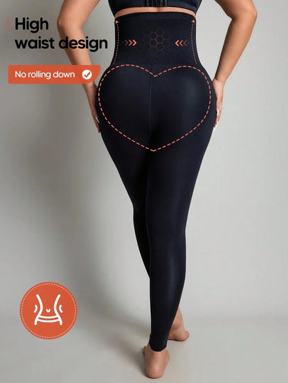 Maternity High Waisted Leggings - Expandable Belly Panel Support (Black)
