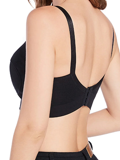 White Hands-Free Nursing Bra With Breast Pump, Front Clasp Maternity Breastfeeding Bra (Bottle Is A Prop)