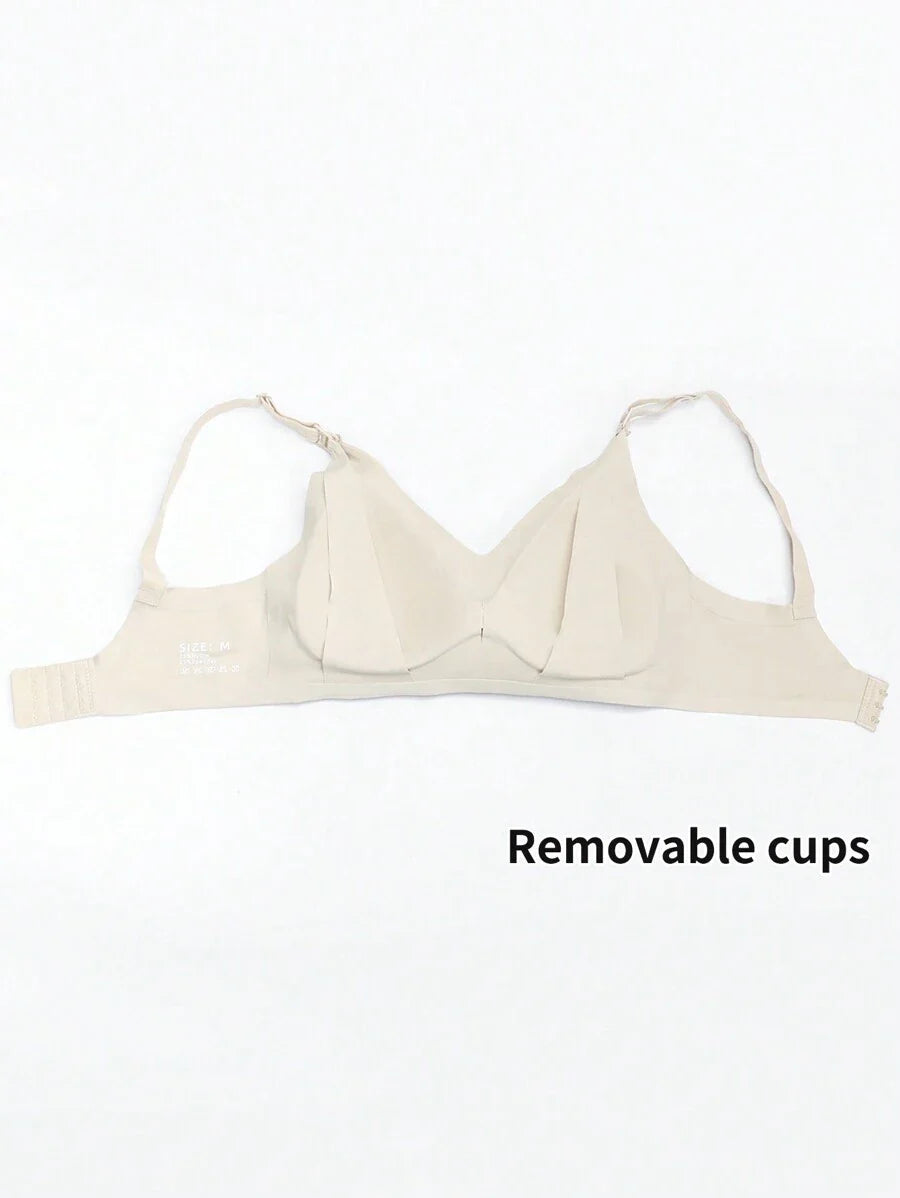 Maternity Solid Color Adjustable Strap Nursing Bra Women Comfortable Wireless Breastfeeding Support Bra