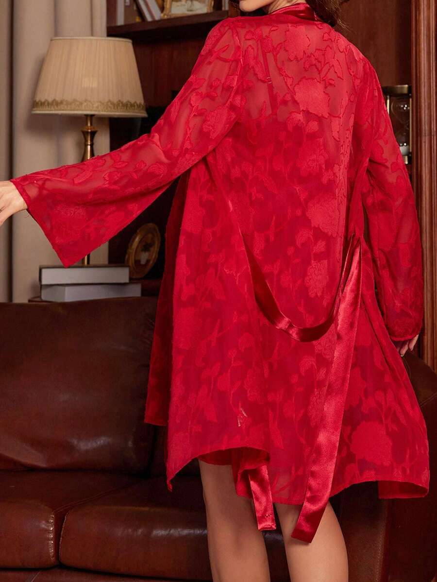 Maternity Lace Mesh Sleepwear Set - Elegant Pajama Soft Breathable Nursing, Pregnancy Postpartum