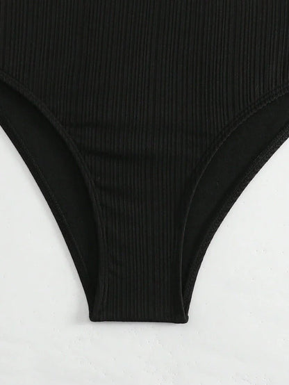 Swim Vcay Bathing Suits Women Women Solid Color Textured Drawstring Halter Top And Swim Bottom Bikini Set Bathing Suit, For Summer, Beach, Honeymoon, Travel, Vacation, Swimming Pool Summer Beach