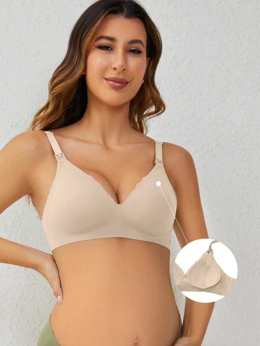 Maternity Jelly Style Lace Nursing Bra Women Solid Color Comfortable Lift Support Breastfeeding Underwear