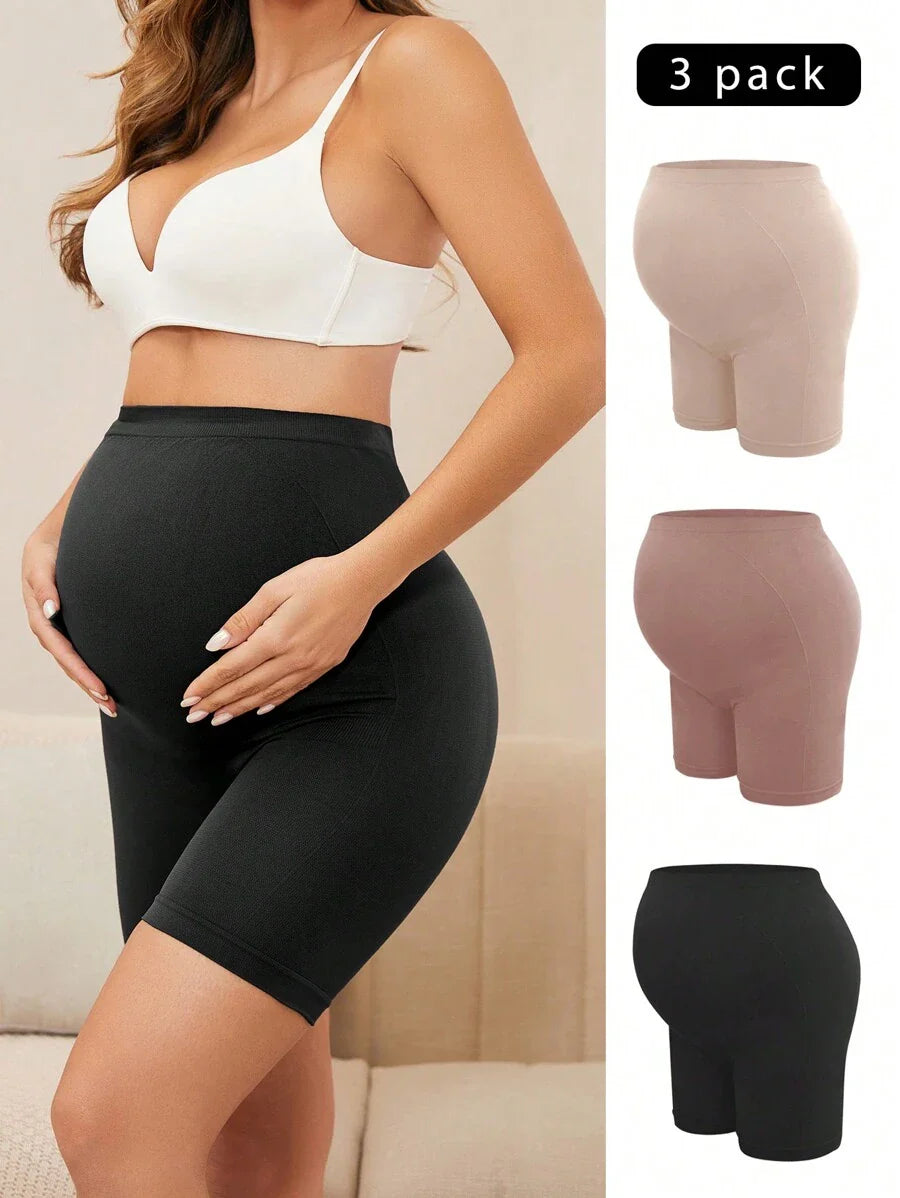 3PCS Seamless High Waist Maternity Panties Soft Stretch Comfortable Pregnancy Underwear for Mothers