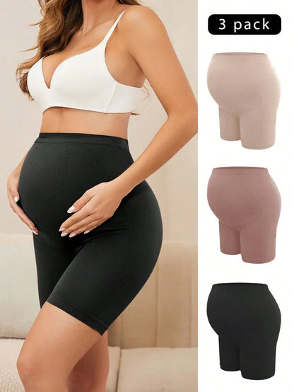 3PCS Seamless High Waist Maternity Panties Soft Stretch Comfortable Pregnancy Underwear for Mothers