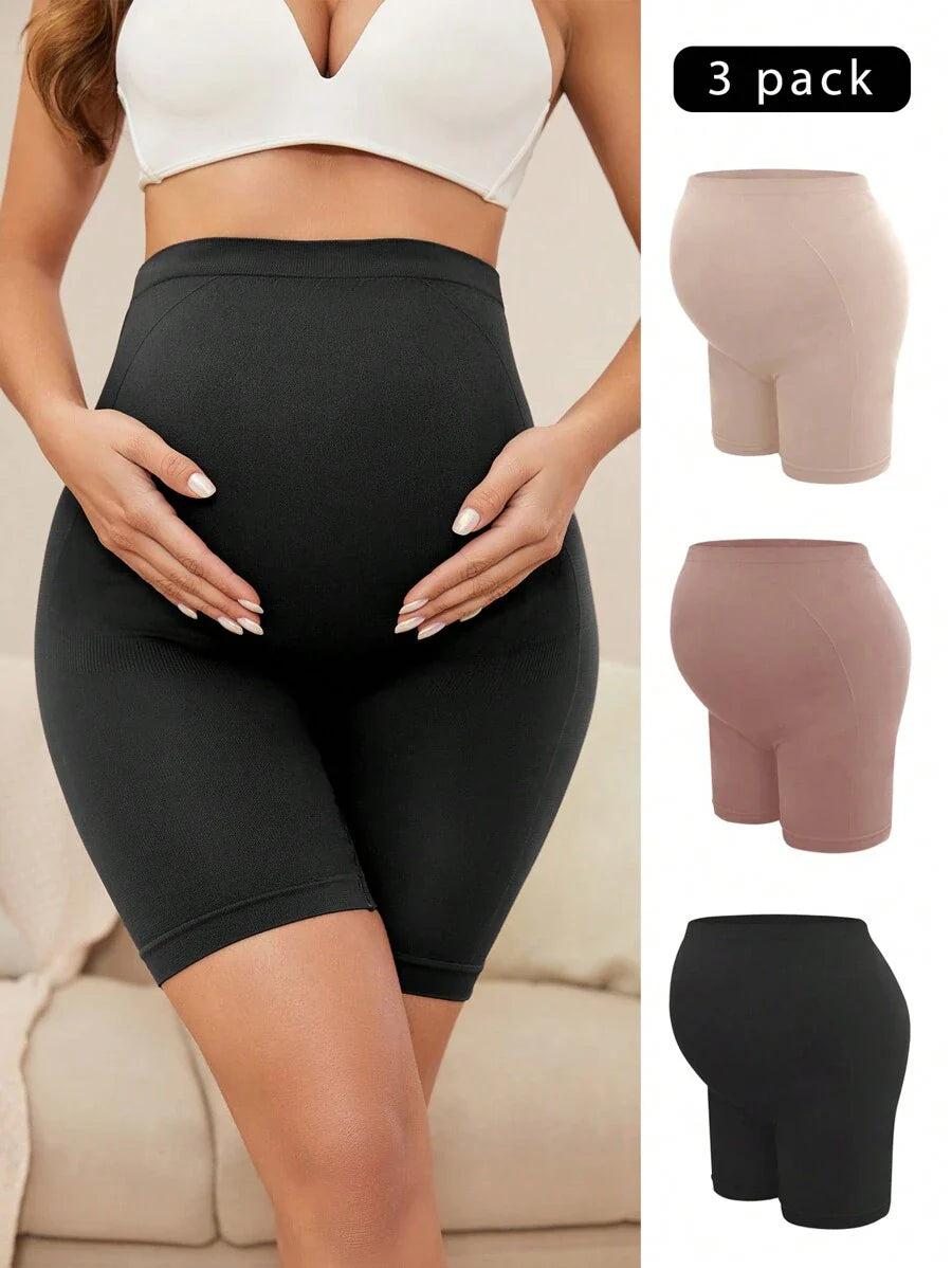 3PCS Seamless High Waist Maternity Panties Soft Stretch Comfortable Pregnancy Underwear for Mothers