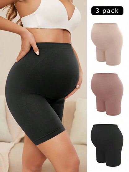 3PCS Seamless High Waist Maternity Panties Soft Stretch Comfortable Pregnancy Underwear for Mothers