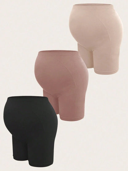 3PCS Seamless High Waist Maternity Panties Soft Stretch Comfortable Pregnancy Underwear for Mothers