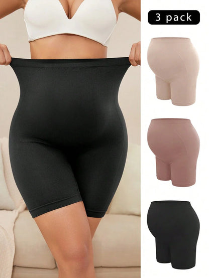 3PCS Seamless High Waist Maternity Panties Soft Stretch Comfortable Pregnancy Underwear for Mothers