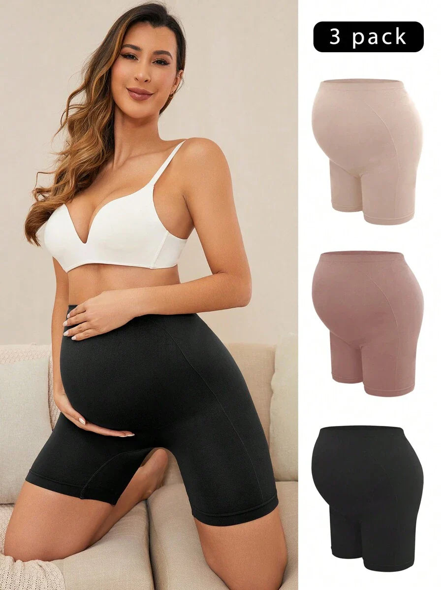 3PCS Seamless High Waist Maternity Panties Soft Stretch Comfortable Pregnancy Underwear for Mothers