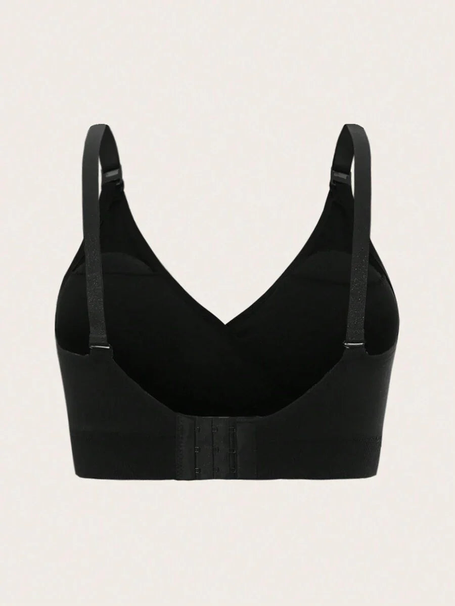 3Pcs Maternity Nursing Bra Set Women Solid Color Comfortable Wireless Breastfeeding Support Bra Set