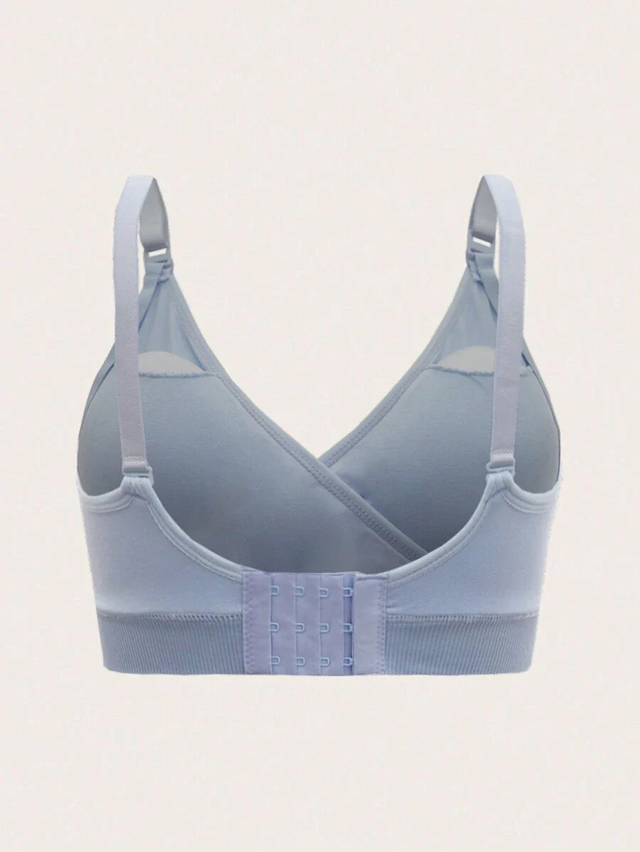 3Pcs Maternity Nursing Bra Set Women Solid Color Comfortable Wireless Breastfeeding Support Bra Set