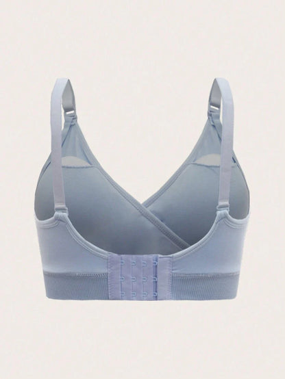 3Pcs Maternity Nursing Bra Set Women Solid Color Comfortable Wireless Breastfeeding Support Bra Set
