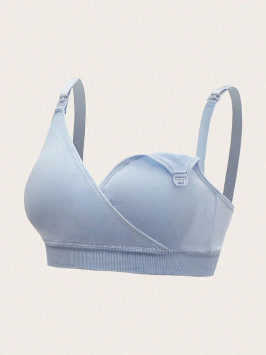 3Pcs Maternity Nursing Bra Set Women Solid Color Comfortable Wireless Breastfeeding Support Bra Set