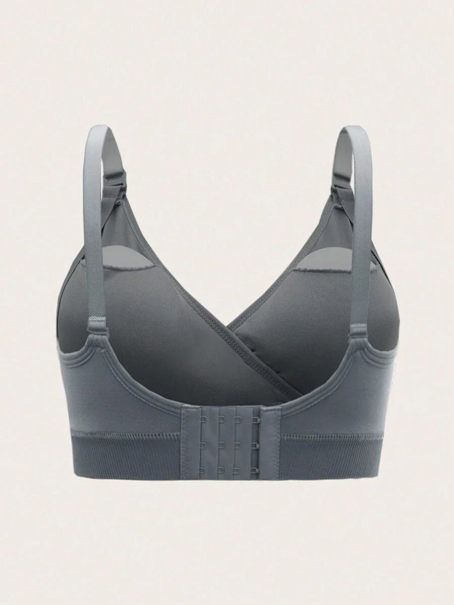3Pcs Maternity Nursing Bra Set Women Solid Color Comfortable Wireless Breastfeeding Support Bra Set