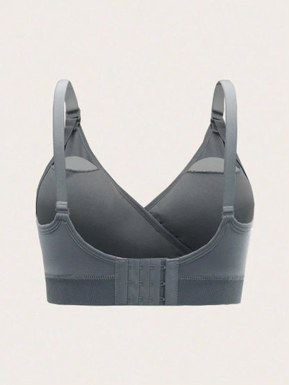 3Pcs Maternity Nursing Bra Set Women Solid Color Comfortable Wireless Breastfeeding Support Bra Set