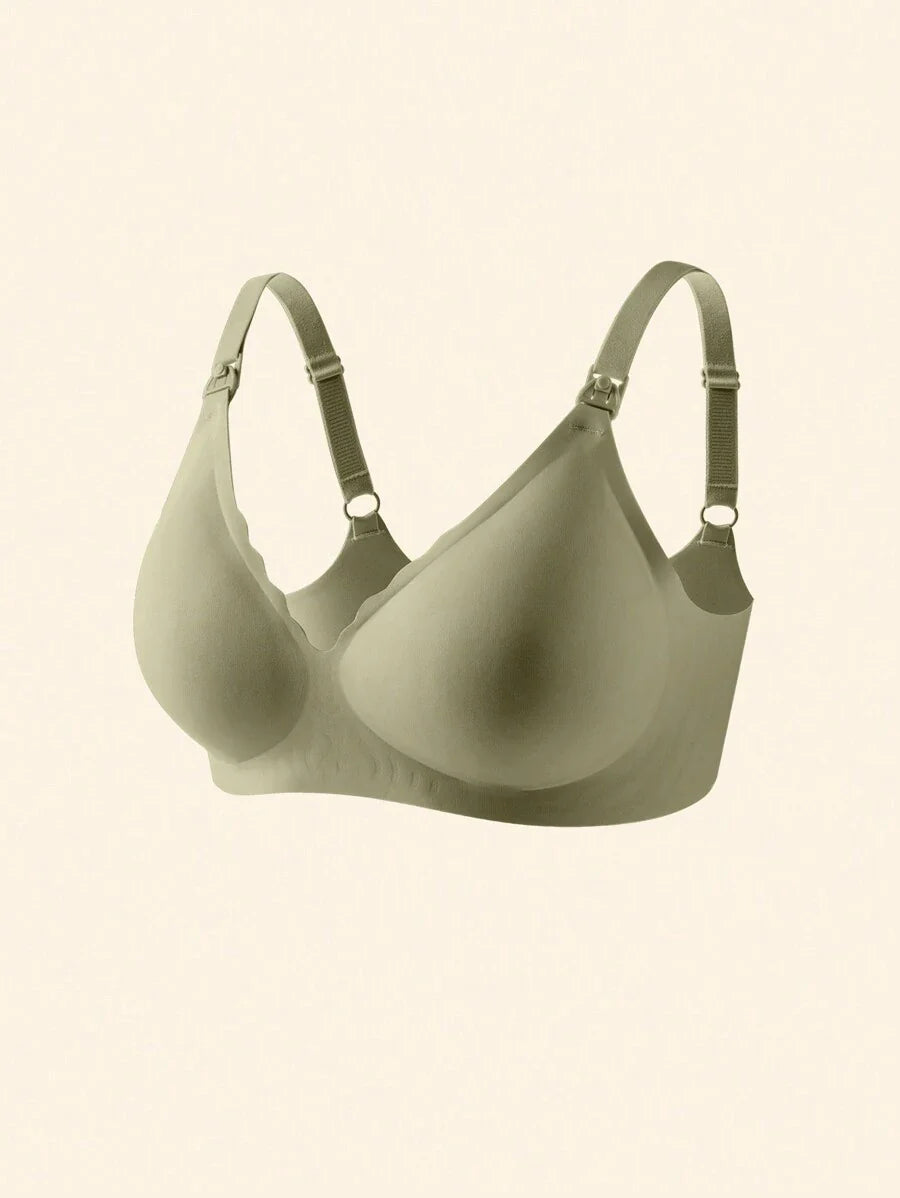Maternity Jelly Style Nursing Bra Women Solid Color Comfortable Wireless Breastfeeding Support Bra