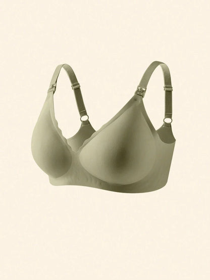 Seamless Fruit Print Nursing Bra for Maternity - Wireless Scallop Edge Jelly Style Bra with Removable Padding and Adjustable Straps
