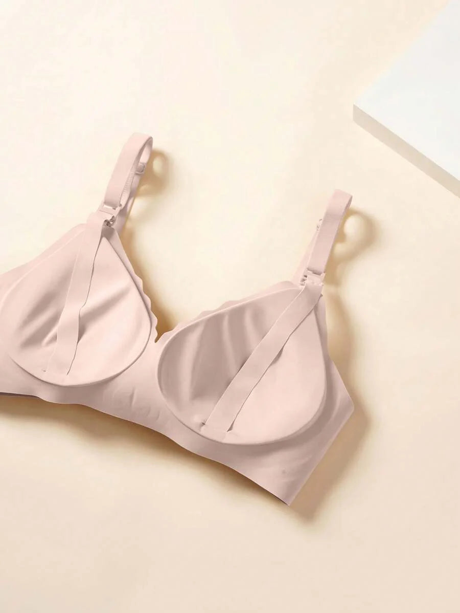 Maternity Jelly Style Lace Nursing Bra Women Solid Color Comfortable Lift Support Breastfeeding Underwear