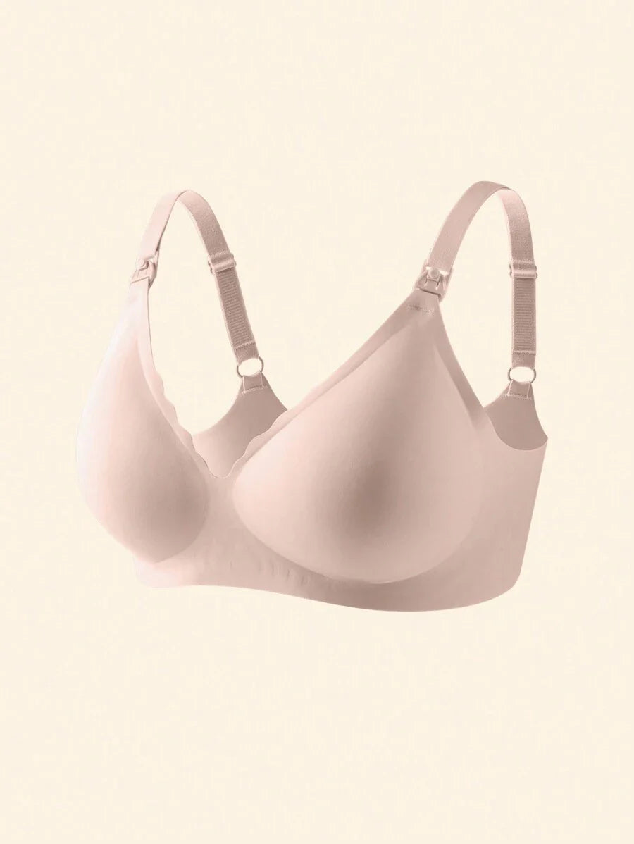 Maternity Seamless Nursing Bra Women Solid Color Comfortable Wireless Breastfeeding Support Bra for Mother