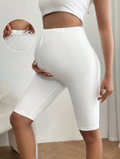 Maternity Adjustable Waist Slip Shorts - Seamless Anti-Chafing Underwear