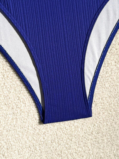 Swim Vcay Bathing Suits Women Women Solid Color Textured Drawstring Halter Top And Swim Bottom Bikini Set Bathing Suit, For Summer, Beach, Honeymoon, Travel, Vacation, Swimming Pool Summer Beach