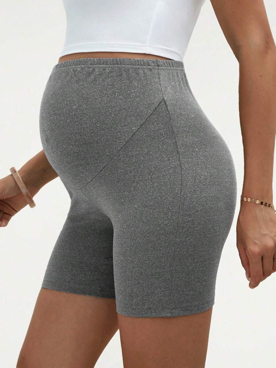 Wideband Waist Maternity Biker Shorts - Comfortable Pregnancy Fit